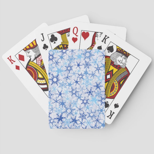 Jeu De Cartes Flammes de neige bleues gelées (dos)