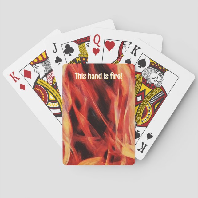 Jeu De Cartes Flammes Flammes Hot Main Poker Jeu Cartes de nuit (dos)