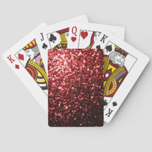 Jeu De Cartes Flamour rouge foncé Parties scintillant scintille 