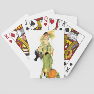 Jeu De Cartes Flapper avec citrouille
