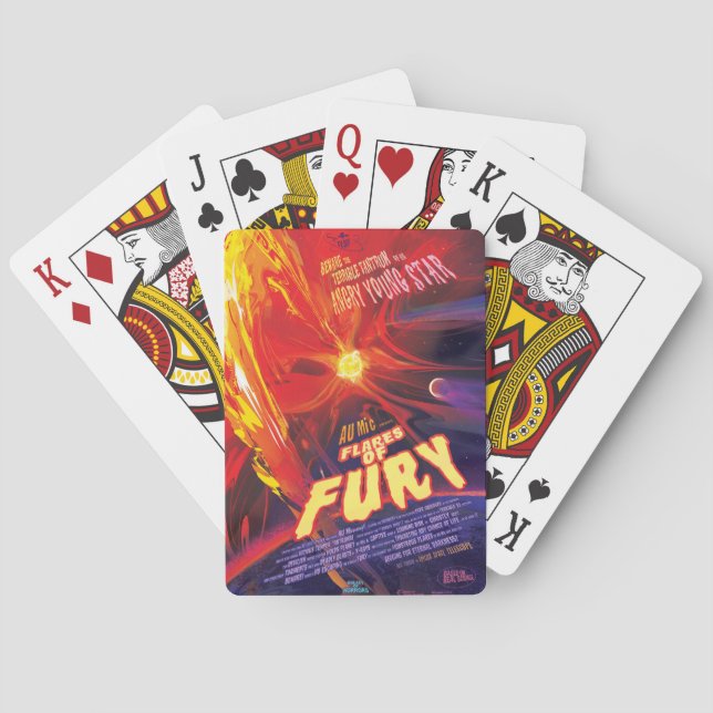 Jeu De Cartes Flares Of Fury Poster, Au Microscopii. (dos)