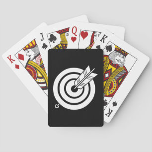 Jeu De Cartes Flèche sur une cible ronde