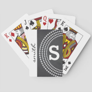 Jeu De Cartes Flèches Circulaires Personnalisées Tableau Noir