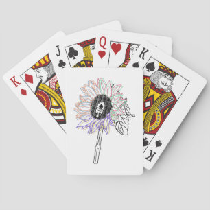 Jeu De Cartes Fleur Arc-en-ciel Art Funky