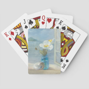 Jeu De Cartes Fleur blanche donnant sur la mer