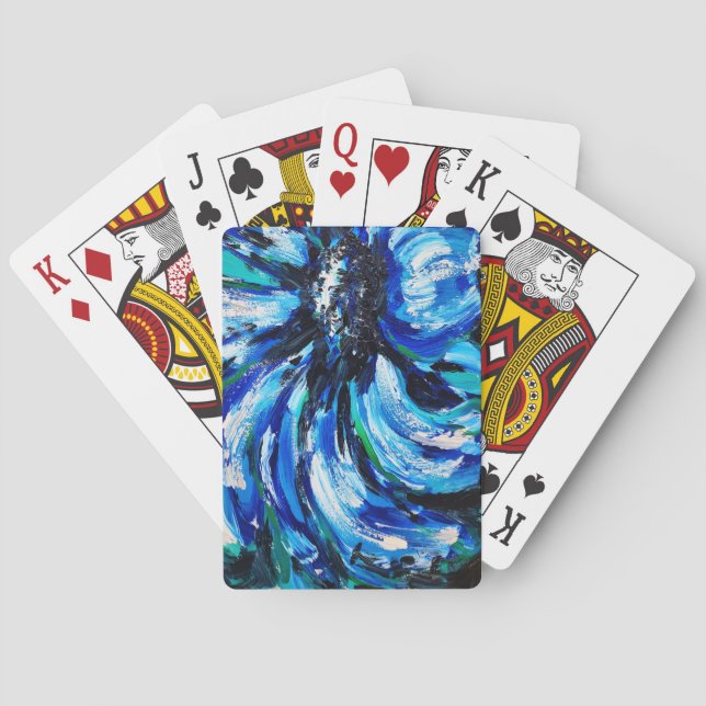 Jeu De Cartes Fleur bleue (dos)