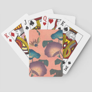 Jeu De Cartes Fleur d'abeille rose Art classique Hokusai