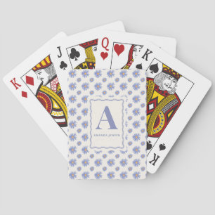 Jeu De Cartes Fleur de Aster Violet Personnalisé 
