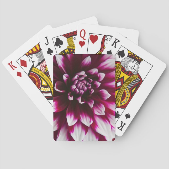 Jeu De Cartes Fleur de dahlia  (dos)