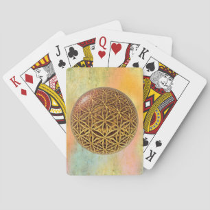 Jeu De Cartes Fleur de la vie / Blume des Lebens - bille d'or