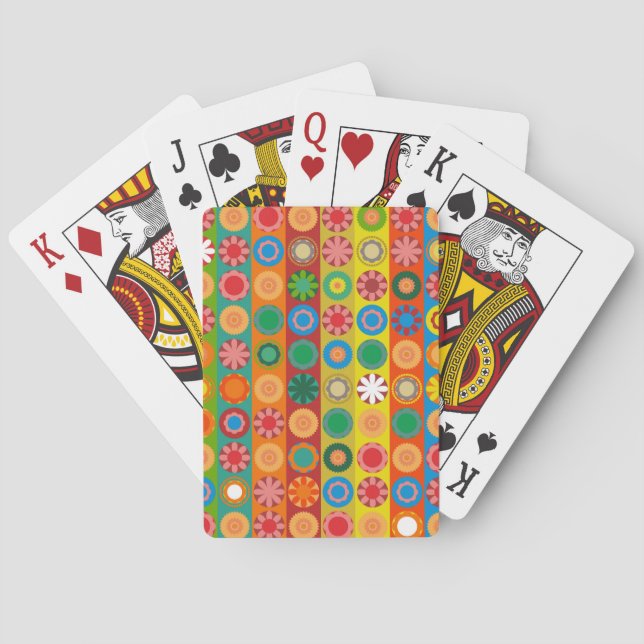 Jeu De Cartes Fleur de pouvoir en rangées (dos)