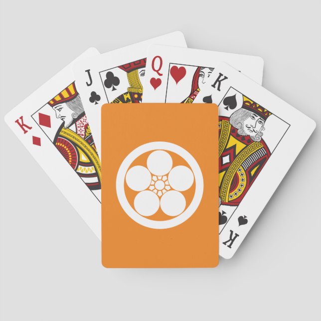 Jeu De Cartes Fleur de prune à l'Umebachi en cercle (dos)