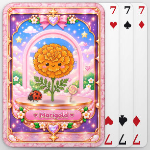 Jeu De Cartes Fleur de Souci, Art Kawaii