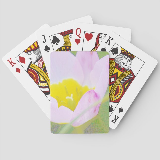 Jeu De Cartes fleur de tulipe violette claire (dos)