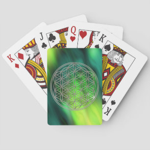 Jeu De Cartes FLEUR DE VIE - argent / Blume des Lebens