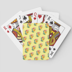 Jeu De Cartes Fleur Fleur sauvage artistique Zinnia