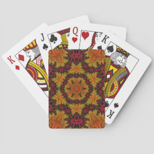 Jeu De Cartes Fleur fractale dans les teintes d'automne