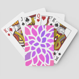 Jeu De Cartes Fleur Hippie rose Rétro Moderne