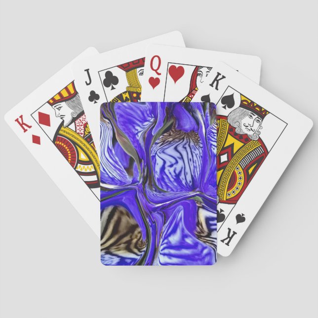 Jeu De Cartes Fleur Iris Violet (dos)