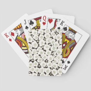 Jeu De Cartes Fleur japonaise vintage 1902 : Fleur noire et blan