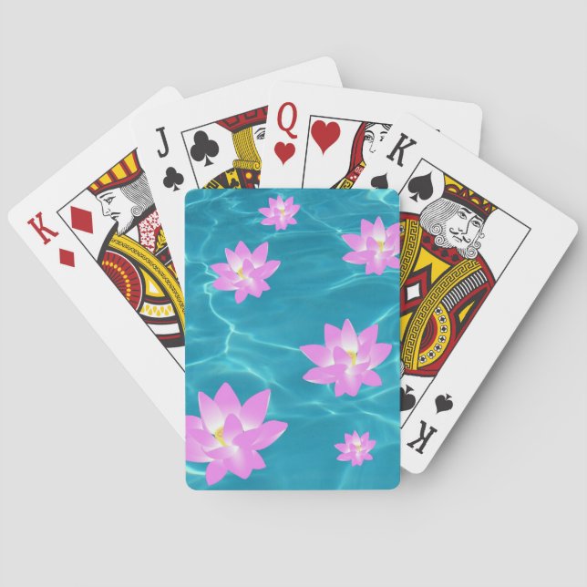 Jeu De Cartes Fleur Lotus (dos)