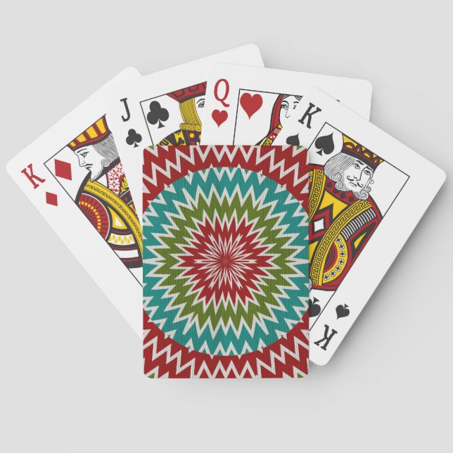 Jeu De Cartes Fleur mandalaic hypnotique (dos)