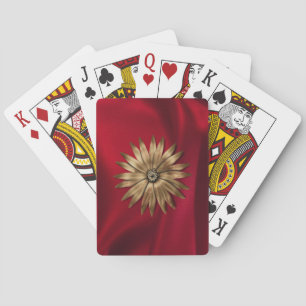 Jeu De Cartes Fleur métallique sur soie.jpg