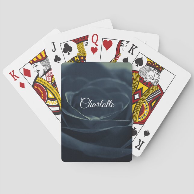 Jeu De Cartes Fleur noire Rose Vibe gothique foncé (dos)