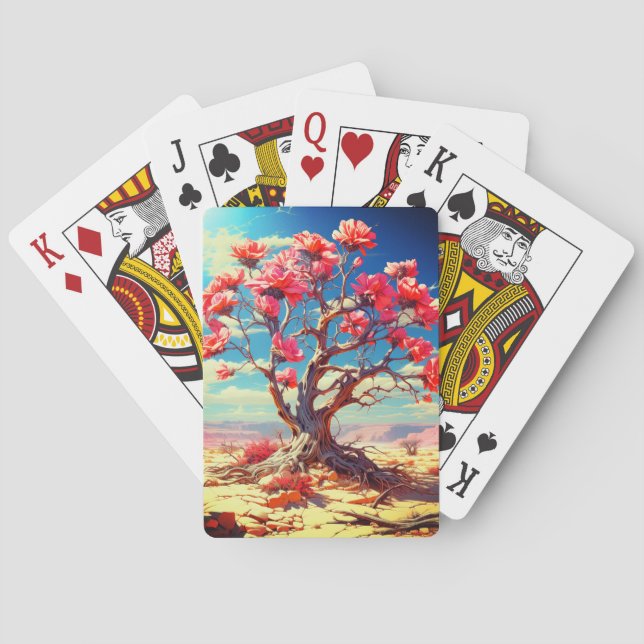 Jeu De Cartes Fleur rose (dos)