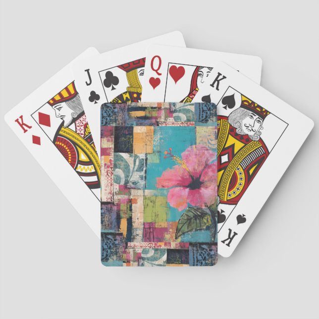 Jeu De Cartes Fleur rose Abstraite (dos)