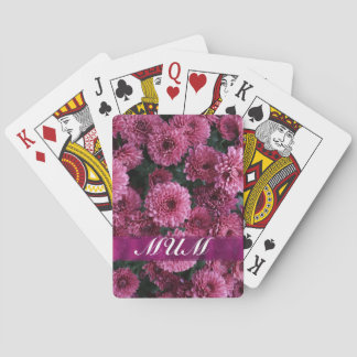 Jeu De Cartes Fleur rose mère personnalisée