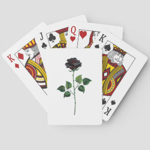 Jeu De Cartes Fleur rose noire