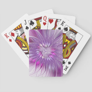 Jeu De Cartes Fleur violette rose Passion Abstrait Art fractal