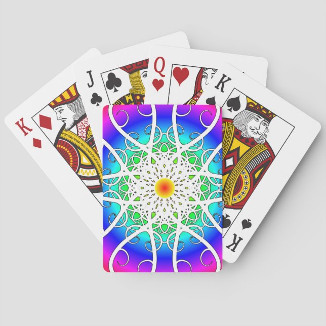 Jeu De Cartes Fleurs Abstraites (dos)