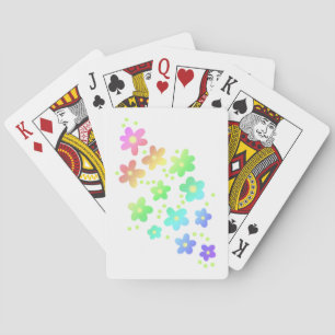 Jeu De Cartes Fleurs arc-en-ciel Whimsical Jouer des cartes