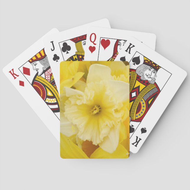 Jeu De Cartes Fleurs assez jaunes de jonquille (dos)