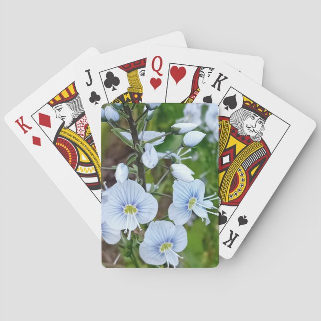 Jeu De Cartes Fleurs bleues (dos)