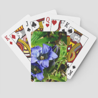 Jeu De Cartes Fleurs Bleues 