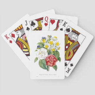 Jeu De Cartes fleurs botaniques colorées vintage par Redoute.