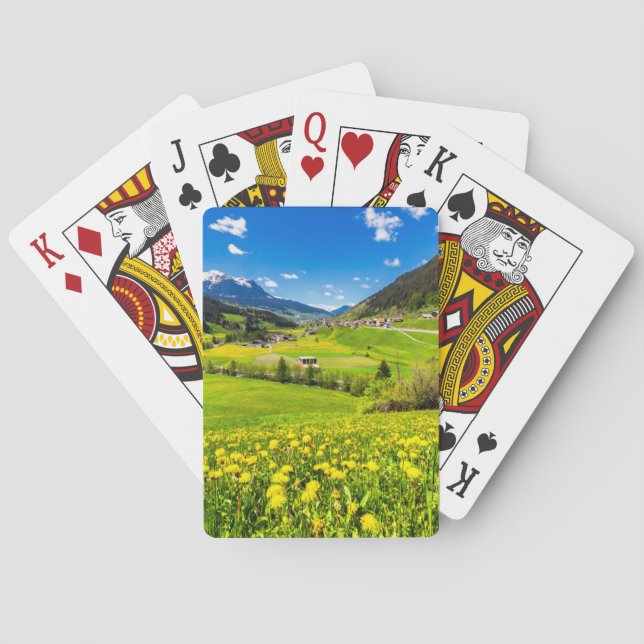 Jeu De Cartes Fleurs | Canton des Grisons de Dandelion, Suisse (dos)