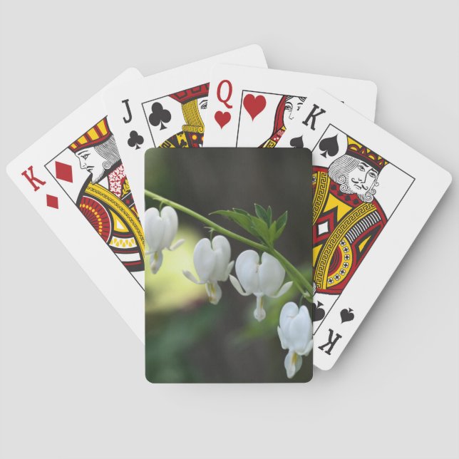 Jeu De Cartes Fleurs cardiaques blanches saignantes (dos)