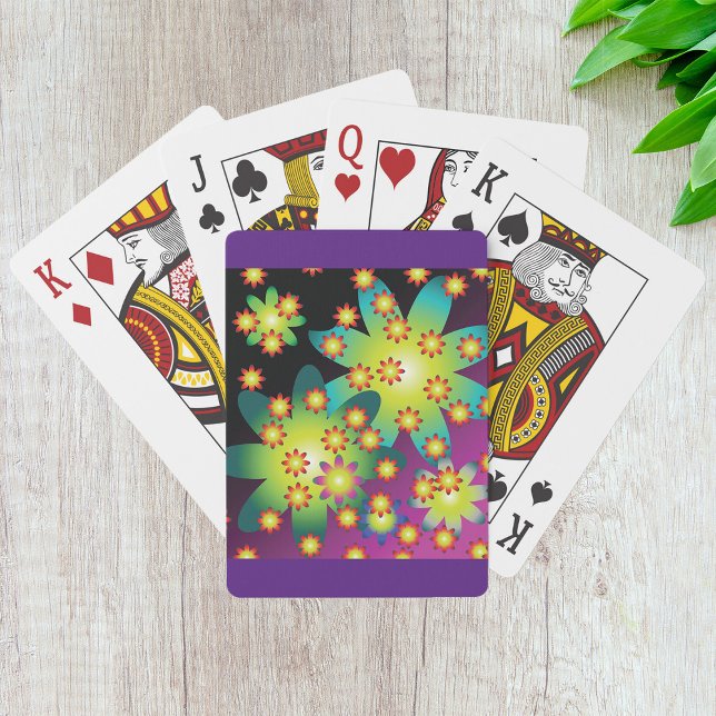 Jeu De Cartes Fleurs colorées rétro (Créateur téléchargé)