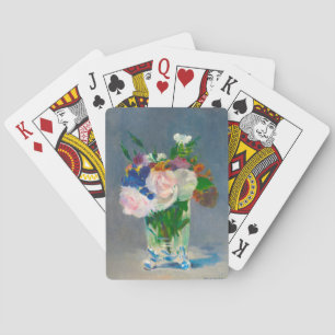Jeu De Cartes Fleurs dans un vase de cristal par Manet Jouer des