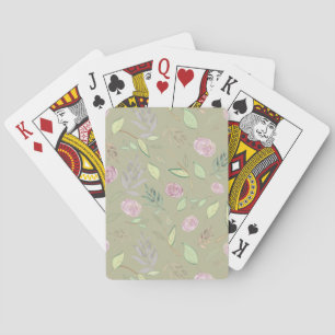 Jeu De Cartes Fleurs d'aquarelle festive 5