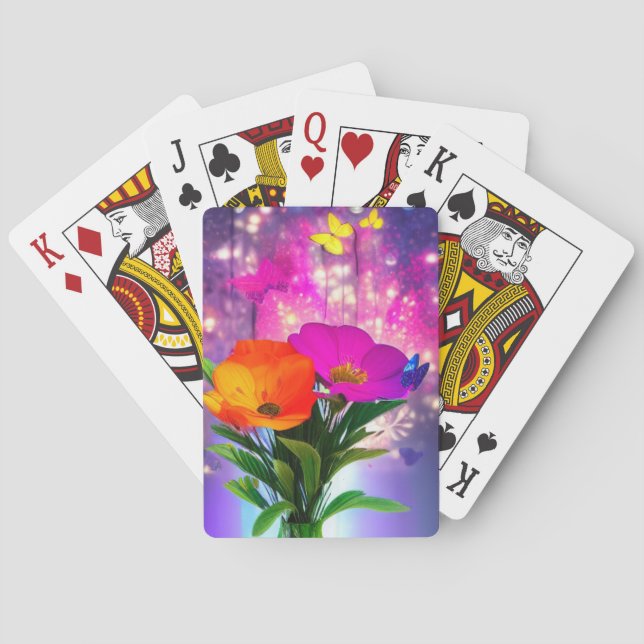 Jeu De Cartes Fleurs d'art (dos)