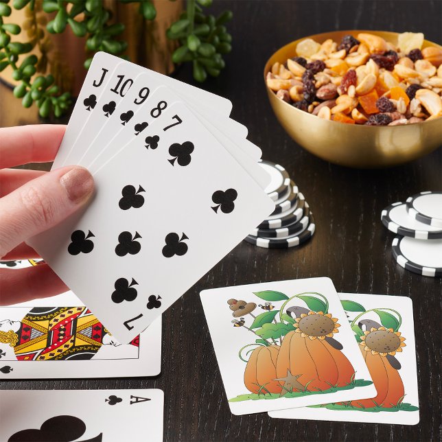 Jeu De Cartes Fleurs de citrouille et abeilles (Créateur téléchargé)