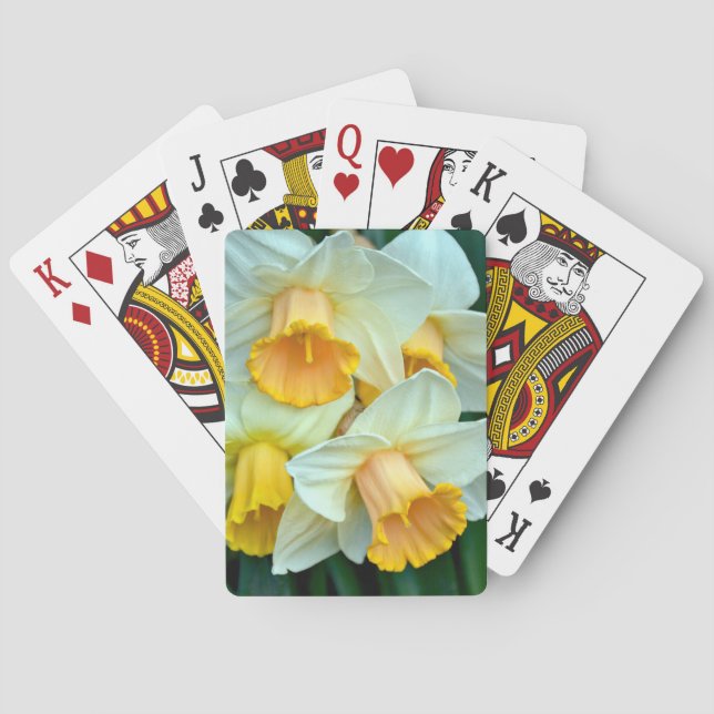 Jeu De Cartes Fleurs de jonquilles jaunes (dos)