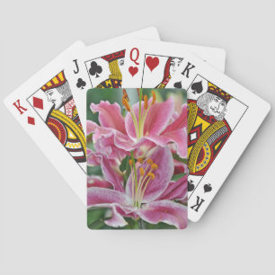 Jeu De Cartes Fleurs de lys tropicaux roses