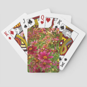 Jeu De Cartes Fleurs de marguerite rose et jaune brillantes