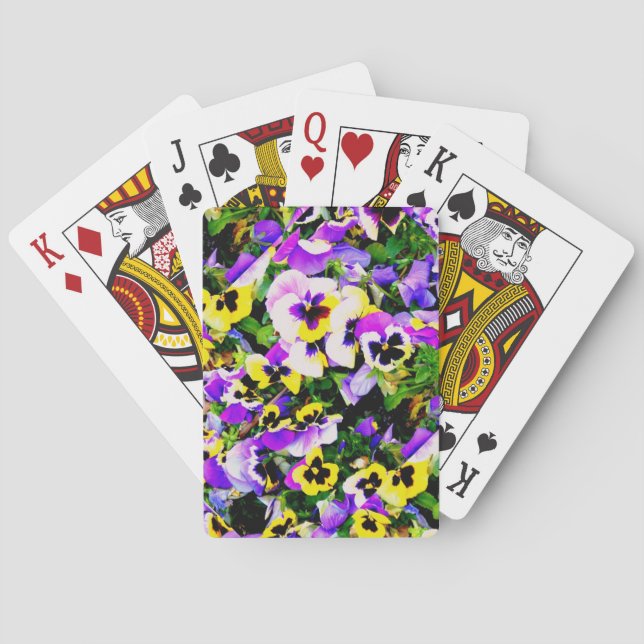 Jeu De Cartes fleurs de pansement multicolore (dos)
